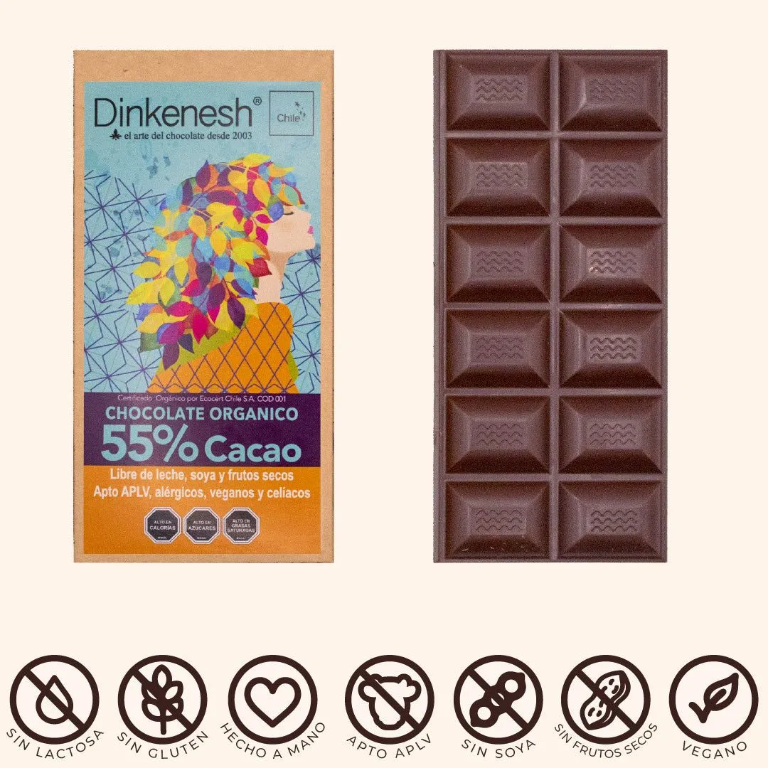 Barra de chocolate 55% cacao de Dinkenesh