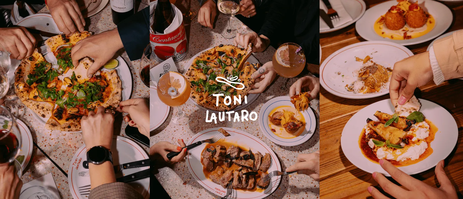 Terraza y pizza de Toni Lautaro en el MUT